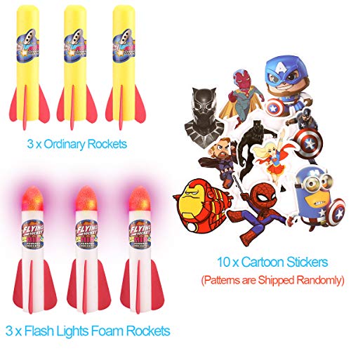 MagicWe Toy Rocket Launchers for Kids Jump Rocket Set Includes 6 C...