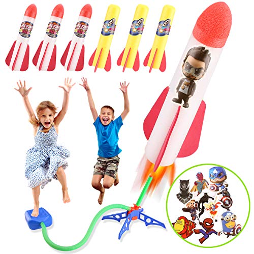 MagicWe Toy Rocket Launchers for Kids Jump Rocket Set Includes 6 C...