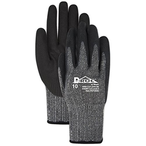 MAGID Cut Resistant Black Nitrile Coated Mechanics Work Gloves | E...