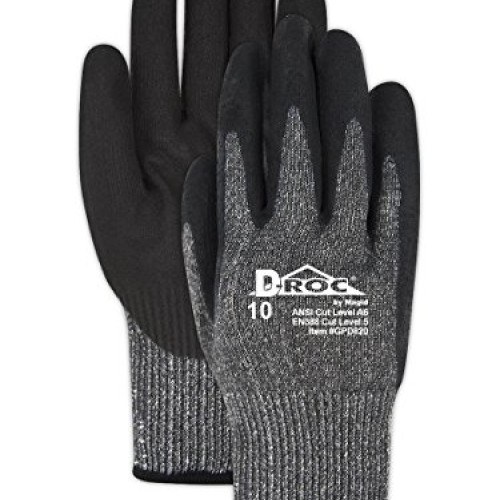 MAGID Cut Resistant Black Nitrile Coated Mechanics Work Gloves | E...
