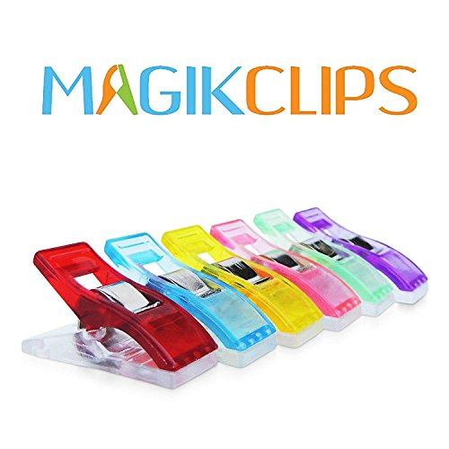 Magik Clips, Multicolored, 100 Pack- Sewing Clips for Quilting and...