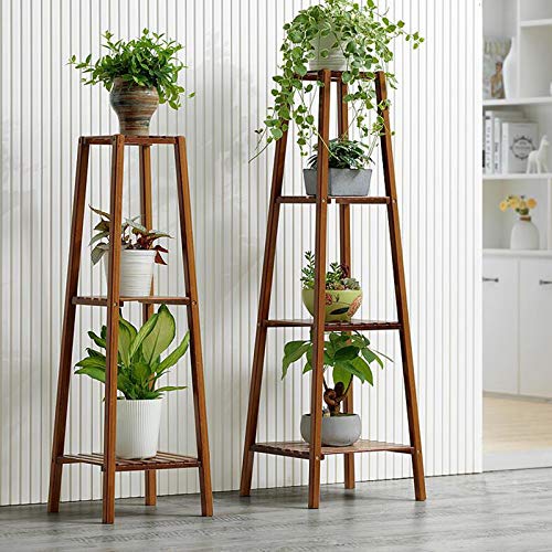 Magshion Bamboo Tall Plant Stand Pot Holder Small Space Table 4 T...