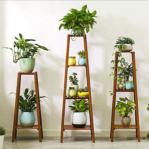 Magshion Bamboo Tall Plant Stand Pot Holder Small Space Table 4 T...