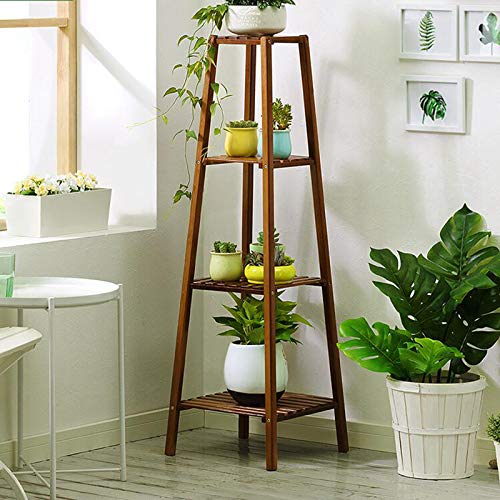 Magshion Bamboo Tall Plant Stand Pot Holder Small Space Table 4 T...
