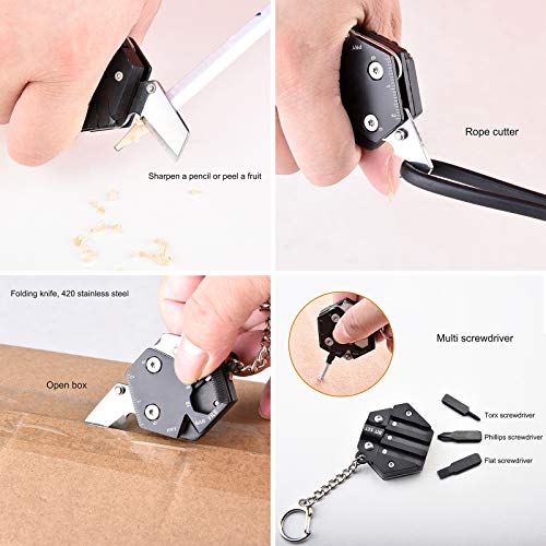 Magstone Multitool keychains Hexagon shape Stainless Steel Pocket ...