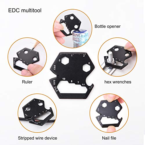 Magstone Multitool keychains Hexagon shape Stainless Steel Pocket ...