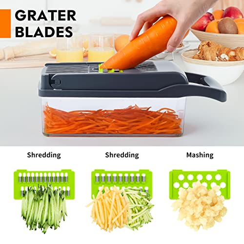 Vegetable Chopper, Pro Onion Chopper, Multifunctional 13 in 1 Food...