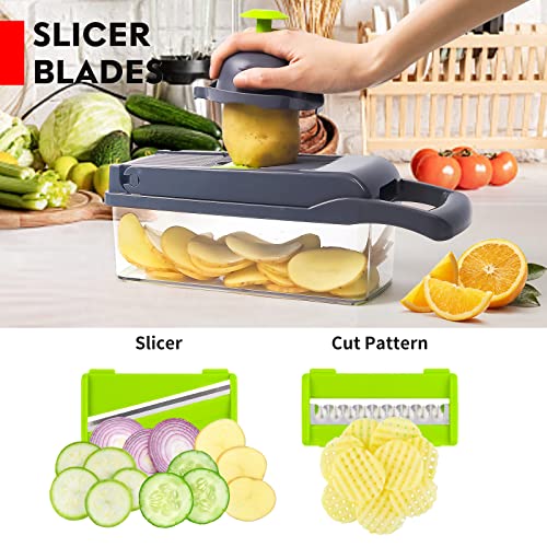 Vegetable Chopper, Pro Onion Chopper, Multifunctional 13 in 1 Food...