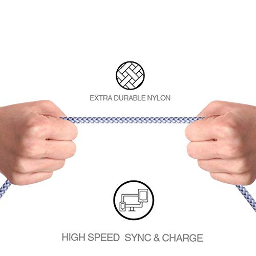 iPhone Charger,Maitron Lightning Cable 3PACK 6FT Nylon Braided USB...