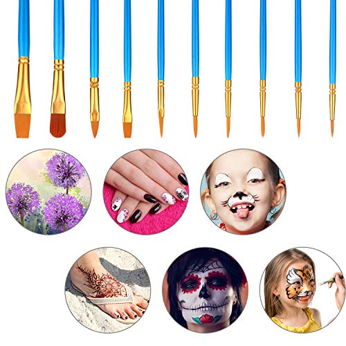 45 Pieces Halloween Face Stencils Kit, 17 Pieces Reusable Face Pai...