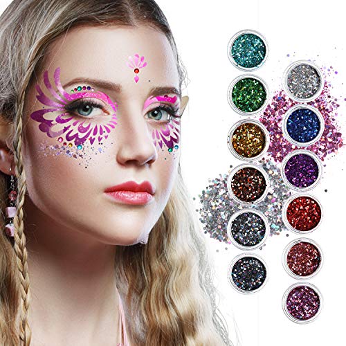 45 Pieces Halloween Face Stencils Kit, 17 Pieces Reusable Face Pai...