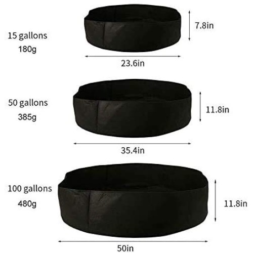Maius Potato Grow Bag, 15/50/100 Gallon Grow Bag Raised Garden Bed...