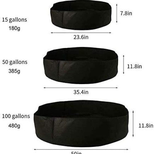 Maius Potato Grow Bag, 15/50/100 Gallon Grow Bag Raised Garden Bed...