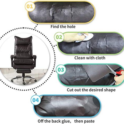 Leather Repair Tape Patch Leather Adhesive for Sofas, Car Seats, H...