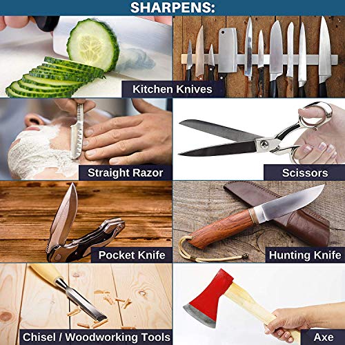 Whetstone Knife Sharpener-1000 6000 Grit, Professional Knife Sharp...