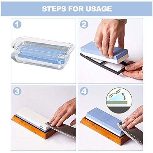 Whetstone Knife Sharpener-1000 6000 Grit, Professional Knife Sharp...