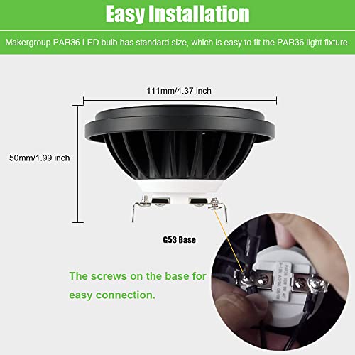Makergroup PAR36 Landscape LED Light Bulb 10W 12V Low Voltage Wate...