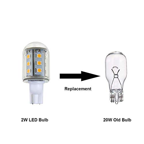 Makergroup T5 T10 Wedge Base LED Light Bulbs Glass Dome 12VAC/DC 2...