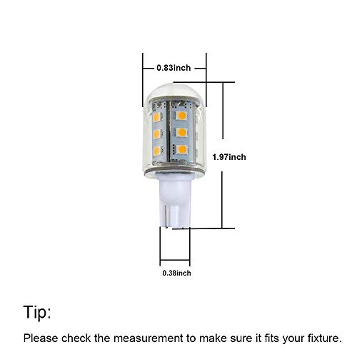 Makergroup T5 T10 Wedge Base LED Light Bulbs Glass Dome 12VAC/DC 2...