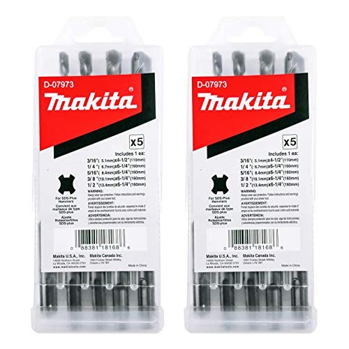 Makita 10 Piece - SDS-Plus Drill Bit Set For SDS+ Rotary Hammers -...