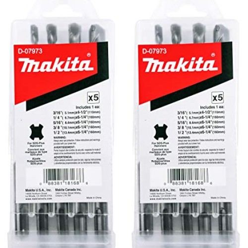 Makita 10 Piece - SDS-Plus Drill Bit Set For SDS+ Rotary Hammers -...