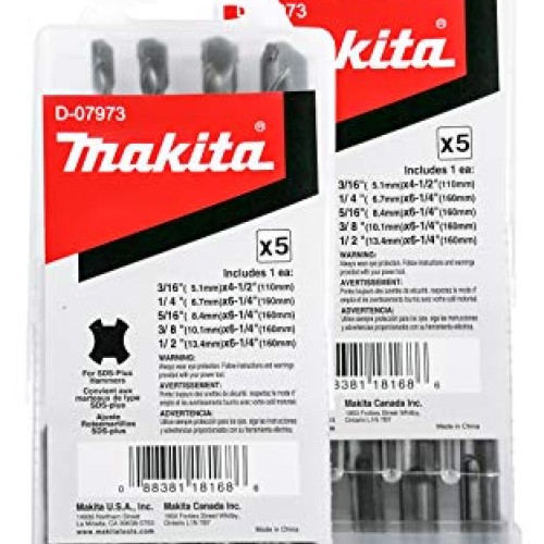 Makita 10 Piece - SDS-Plus Drill Bit Set For SDS+ Rotary Hammers -...