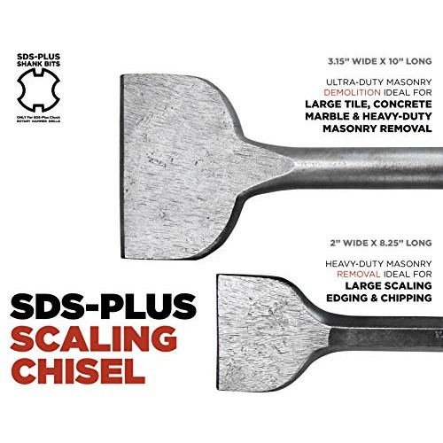 Makita 2 Piece - SDS-Plus 3 Scaling Chisel Bit Set For SDS+ Rotar...