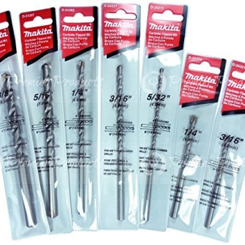 Makita 7 Piece - Complete Concrete Drill Bit Set for Hammer Drills...