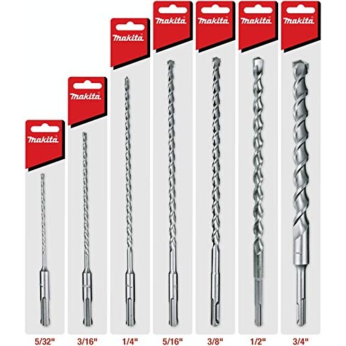 Makita 7 Piece - SDS-Plus Complete Drill Bit Set for SDS+ Rotary H...
