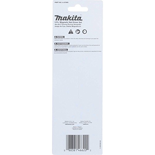 Makita A-97695 Impactx 3 Pc 6″ Magnetic Nut Driver Set