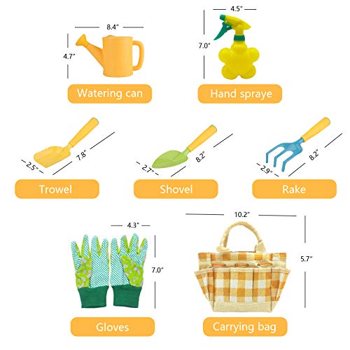 Malifea Kids Gardening Tool Set Colorful Children Garden Tools Bea...