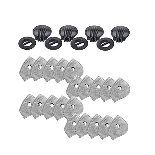 MALLOOM 20pc Replacement Bandanas Filter with 8pc Breathing Valves...