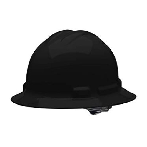 Malta Dynamics 4 pt. Full Brim Style Hard Hat Black, OSHA/ANSI C...