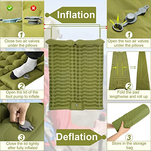Sleeping Pad for Camping Air Mattress Bed Self Inflating Double Sl...