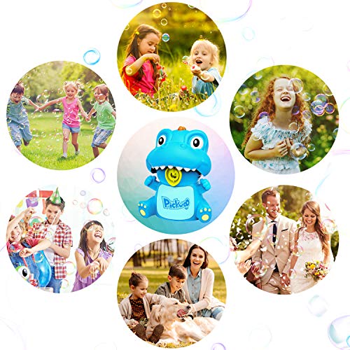 MAN NUO Bubble Machine Toys,Cute Dinosaur Bubble Blower,Music/Ligh...