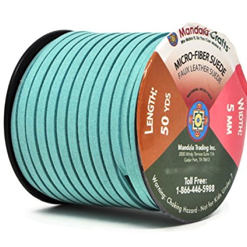 Mandala Crafts 50 Yards 5mm Wide Jewelry Making Flat Micro Fiber L...