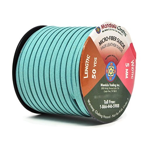 Mandala Crafts 50 Yards 5mm Wide Jewelry Making Flat Micro Fiber L...