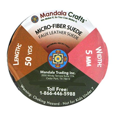Mandala Crafts 50 Yards 5mm Wide Jewelry Making Flat Micro Fiber L...