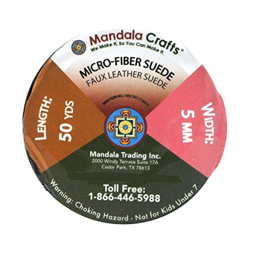Mandala Crafts 50 Yards 5mm Wide Jewelry Making Flat Micro Fiber L...