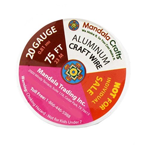Mandala Crafts Anodized Aluminum Wire for Sculpting, Armature, Jew...