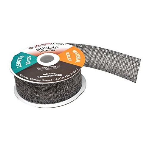 Mandala Crafts Burlap Ribbon, Jute Fabric Strip Spool for Rustic O...