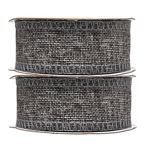 Mandala Crafts Burlap Ribbon, Jute Fabric Strip Spool for Rustic O...