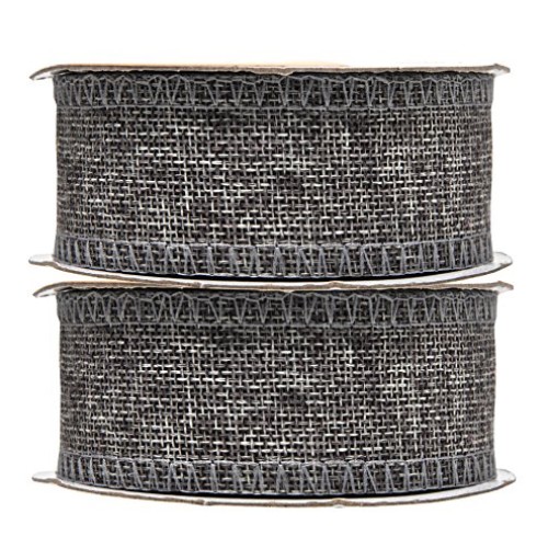 Mandala Crafts Burlap Ribbon, Jute Fabric Strip Spool for Rustic O...
