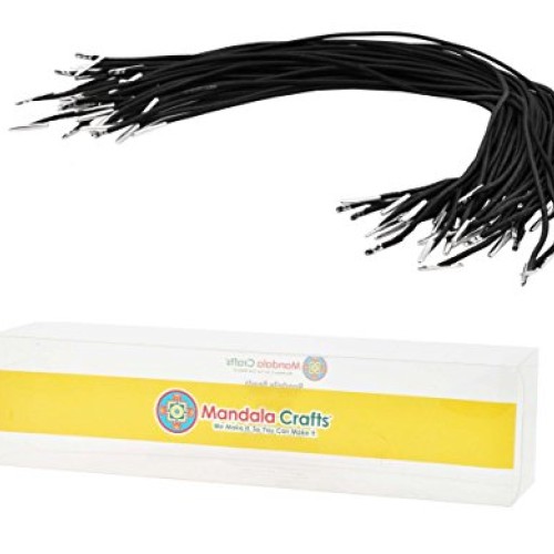 Mandala Crafts Elastic Barbed Cord, Stretch Loop Band with Metal E...