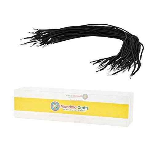 Mandala Crafts Elastic Barbed Cord, Stretch Loop Band with Metal E...