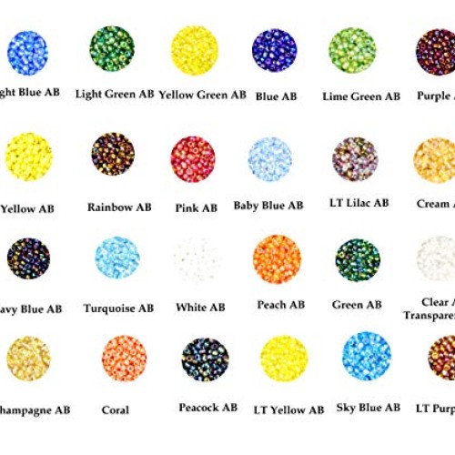 Mandala Crafts Glass Seed Beads, Small Pony Beads Assorted Kit wit...