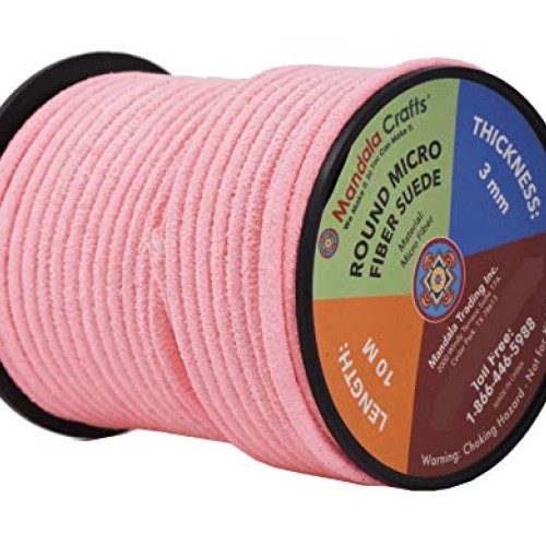 Mandala Crafts Round Faux Suede Leather Cord from Micro-Fiber for ...