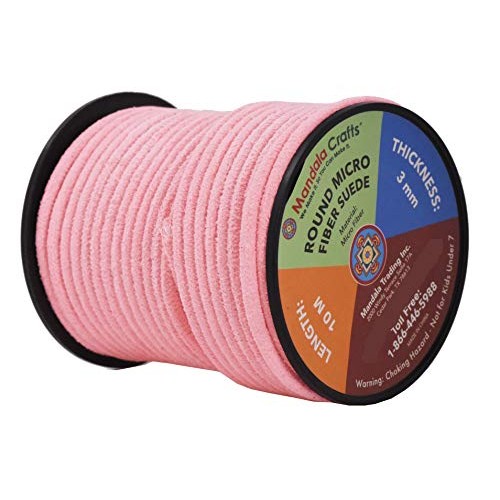 Mandala Crafts Round Faux Suede Leather Cord from Micro-Fiber for ...