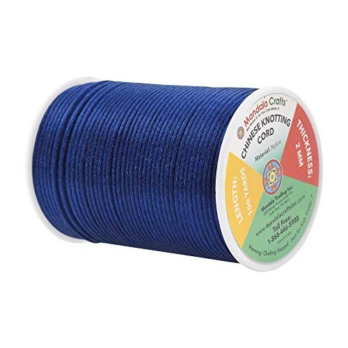 Mandala Crafts Satin Rattail Cord String from Nylon for Chinese Kn...