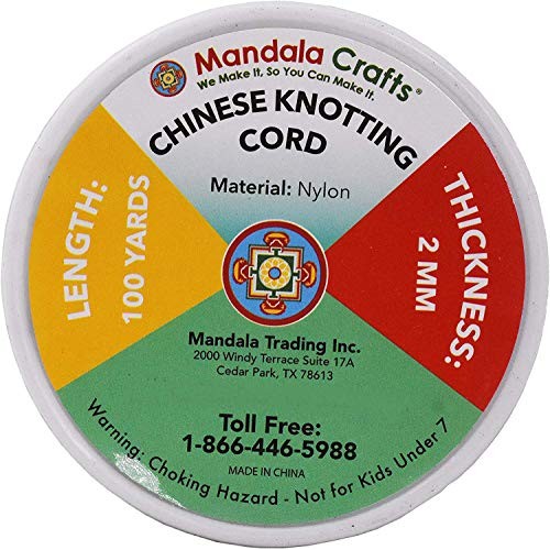Mandala Crafts Satin Rattail Cord String from Nylon for Chinese Kn...
